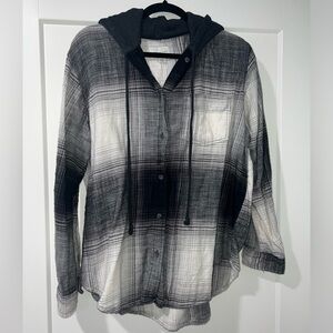 American Eagle Hooded Flannel